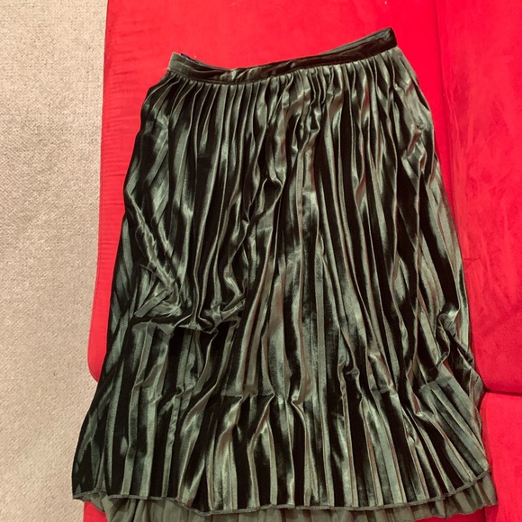 Abercrombie and Fitch Pleated Velvet Skirt - Picture 3 of 3